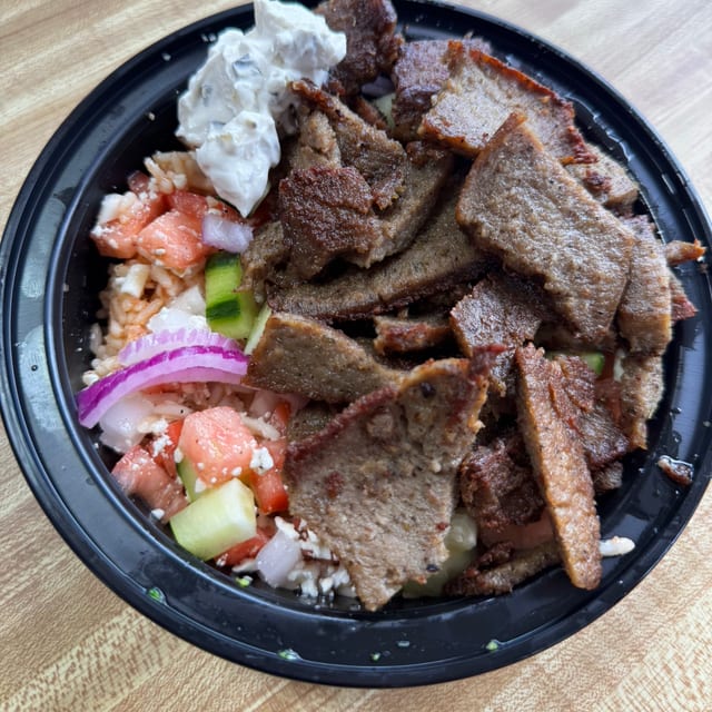 Ambrosia Gyro Rice Bowl.